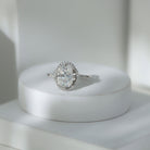 Rosec Jewels-Brilliant Cut Oval Lab Grown Diamond Halo Engagement Ring