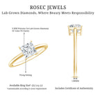 1.2 Carat Certified Lab Grown Diamond Square Cut Engagement Ring Lab - ( EF-VS ) - Rosec Jewels