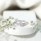 Diamond Vintage Looking Engagement Ring Lab - ( EF-VS ) - Rosec Jewels