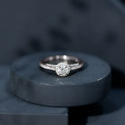 Diamond Vintage Looking Engagement Ring Lab - ( EF-VS ) - Rosec Jewels