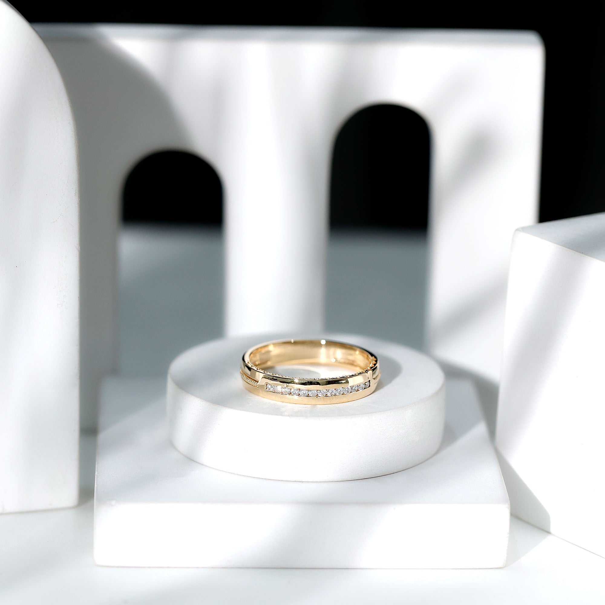 Rosec Jewels-Lab Grown Diamond Twisted Rope Band with Accents