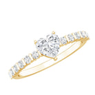 Rosec Jewels-Lab Grown Diamond Heart Promise Ring With Side Stones