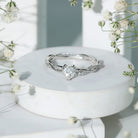 Rosec Jewels-5 MM Heart Shaped Diamond Ring For Women