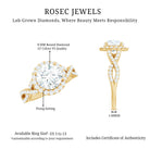 Rosec Jewels-Criss Cross Lab Grown Diamond Halo Engagement Ring For Women