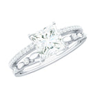 Rosec Jewels-Brilliant Cut Lab Grown Diamond Solitaire Double Band Ring for Women