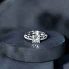 Brilliant Cut Lab Grown Diamond Solitaire Double Band Ring for Women Lab - ( EF-VS ) - Rosec Jewels