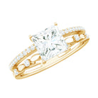 Rosec Jewels-Brilliant Cut Lab Grown Diamond Solitaire Double Band Ring for Women