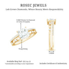 Rosec Jewels-Brilliant Cut Lab Grown Diamond Solitaire Double Band Ring for Women