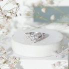 8 mm Lab Grown Diamond Heart Shape Engagement Ring Lab - ( EF-VS ) - Rosec Jewels