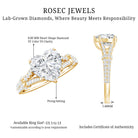 8 mm Lab Grown Diamond Heart Shape Engagement Ring Lab - ( EF-VS ) - Rosec Jewels