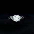 Rosec Jewels-7 MM Round Lab Created Diamond Solitaire Infinity Ring for Her