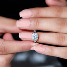 Rosec Jewels-7 MM Round Lab Created Diamond Solitaire Infinity Ring for Her