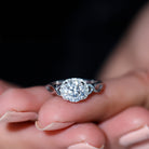 Rosec Jewels-7 MM Round Lab Created Diamond Solitaire Infinity Ring for Her