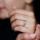 7 MM Round Lab Created Diamond Solitaire Infinity Ring for Her Lab - ( EF-VS ) - Rosec Jewels