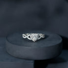 Rosec Jewels-Lab Grown Diamond Heart Engagement Ring with Halo Design