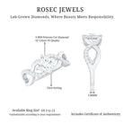 Rosec Jewels-Lab Diamond Crossover Ring with Side Stones