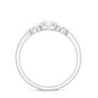 Certified Cushion Cut Diamond Knot Promise Ring Lab - ( EF-VS ) - Rosec Jewels