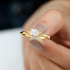 Rosec Jewels-Certified Cushion Cut Diamond Knot Promise Ring