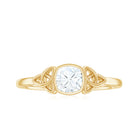 Certified Cushion Cut Diamond Knot Promise Ring Lab - ( EF-VS ) - Rosec Jewels