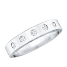 Lab Grown Diamond Wedding Ring for Men With Gypsy Setting Lab - ( EF-VS ) - Rosec Jewels