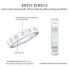 Lab Grown Diamond Wedding Ring for Men With Gypsy Setting Lab - ( EF-VS ) - Rosec Jewels