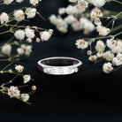 Lab Grown Diamond Wedding Ring for Men With Gypsy Setting Lab - ( EF-VS ) - Rosec Jewels