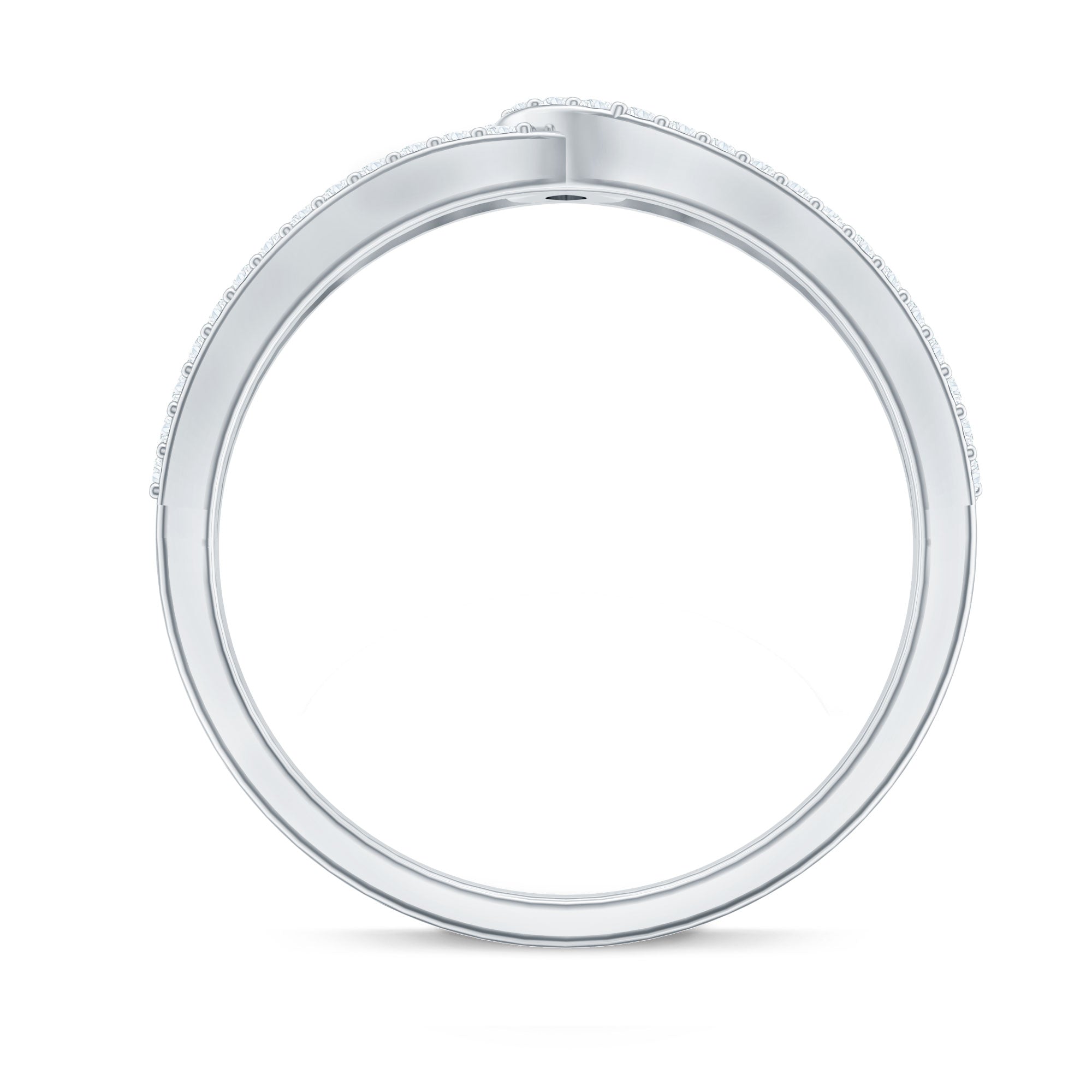 Brilliant Cut Lab Created Diamond Knot Anniversary Ring for Her Lab - ( EF-VS ) - Rosec Jewels