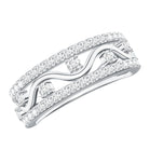 Womens Lab Created Diamond Wedding Band With Certificate Lab - ( EF-VS ) - Rosec Jewels