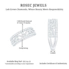 Rosec Jewels-Womens Lab Created Diamond Wedding Band With Certificate