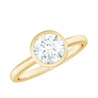 Rosec Jewels-Brilliant Cut Bezel Set Lab Grown Diamond Simple Solitaire Ring