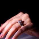 Rosec Jewels-Marquise Cut Lab Grown Diamond Solitaire Filigree Engagement Ring