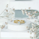 Rosec Jewels-5X7 MM Oval Cut Diamond Solitaire Promise Ring For Her