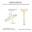 Rosec Jewels-Marquise Shape Lab Grown Diamond Solitaire Ring With Certificate