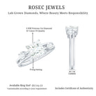 Rosec Jewels-Princess Cut Lab Grown Diamond Double Band Ring