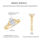 Lab Grown Diamond Marquise Engagement Ring with Celtic Knot Detail Lab - ( EF-VS ) - Rosec Jewels