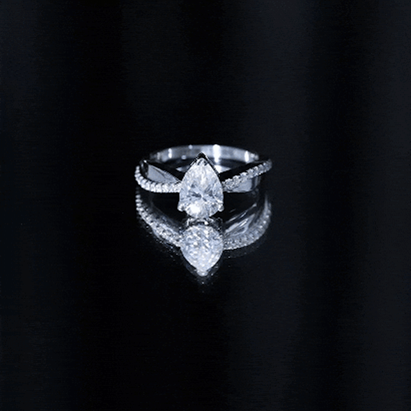 Rosec Jewels-Pear Cut Diamond Classic Engagement Ring