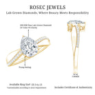 Pear Cut Diamond Classic Engagement Ring Lab - ( EF-VS ) - Rosec Jewels