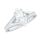 Rosec Jewels-Brilliant Cut Lab Grown Diamond Marquise Engagement Ring with Split Shank