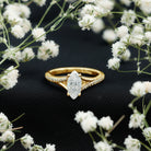 Rosec Jewels-Brilliant Cut Lab Grown Diamond Marquise Engagement Ring with Split Shank