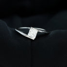 Rosec Jewels-5 mm Princess Cut Lab Grown Diamond Ring With Tension Setting