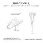 Rosec Jewels-Lab Diamond Engagement Bypass Cushion Engagement Ring