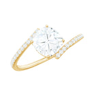 Rosec Jewels-Lab Diamond Engagement Bypass Cushion Engagement Ring