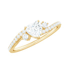 Rosec Jewels-Lab Diamond Bypass Heart Engagement Ring