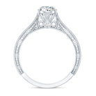 6X8 mm Pear Lab Created Diamond Filigree Engagement Ring Lab - ( EF-VS ) - Rosec Jewels