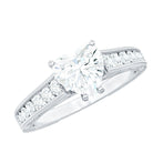Rosec Jewels-Heart Engagement Ring With Lab Grown Diamonds