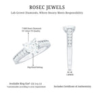 Rosec Jewels-Heart Engagement Ring With Lab Grown Diamonds