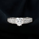 Rosec Jewels-Heart Engagement Ring With Lab Grown Diamonds