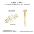Rosec Jewels-Heart Engagement Ring With Lab Grown Diamonds