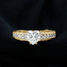 Rosec Jewels-Heart Engagement Ring With Lab Grown Diamonds