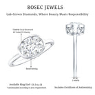 Bezel Set Lab Grown Diamond East West Engagement Ring Lab - ( EF-VS ) - Rosec Jewels